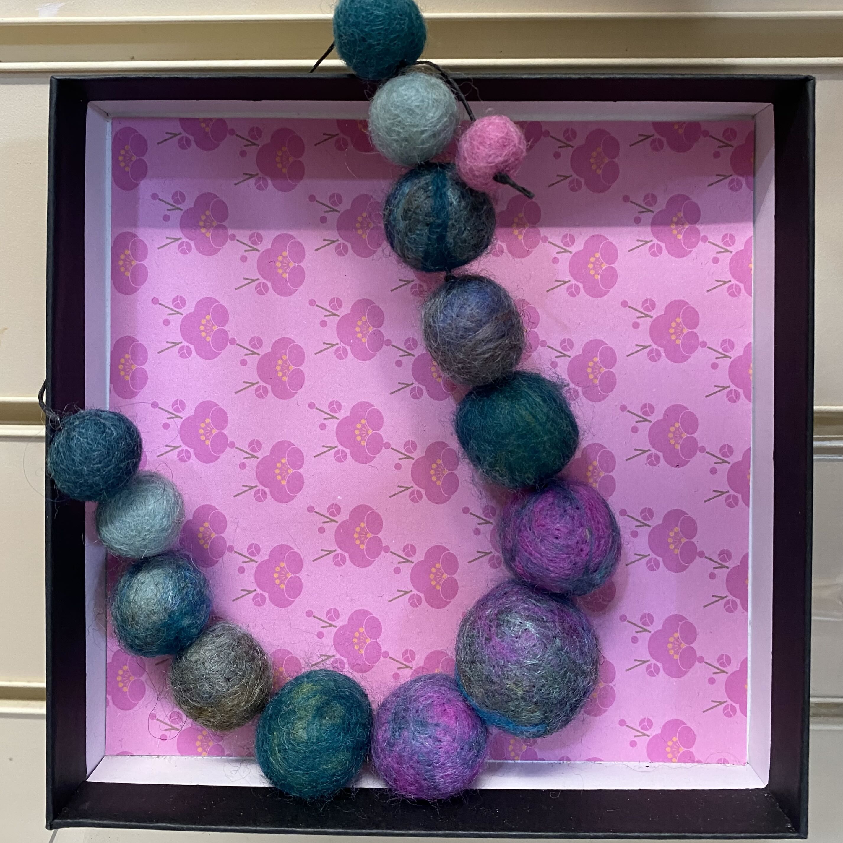 Felt Necklace with Adjustable Cord