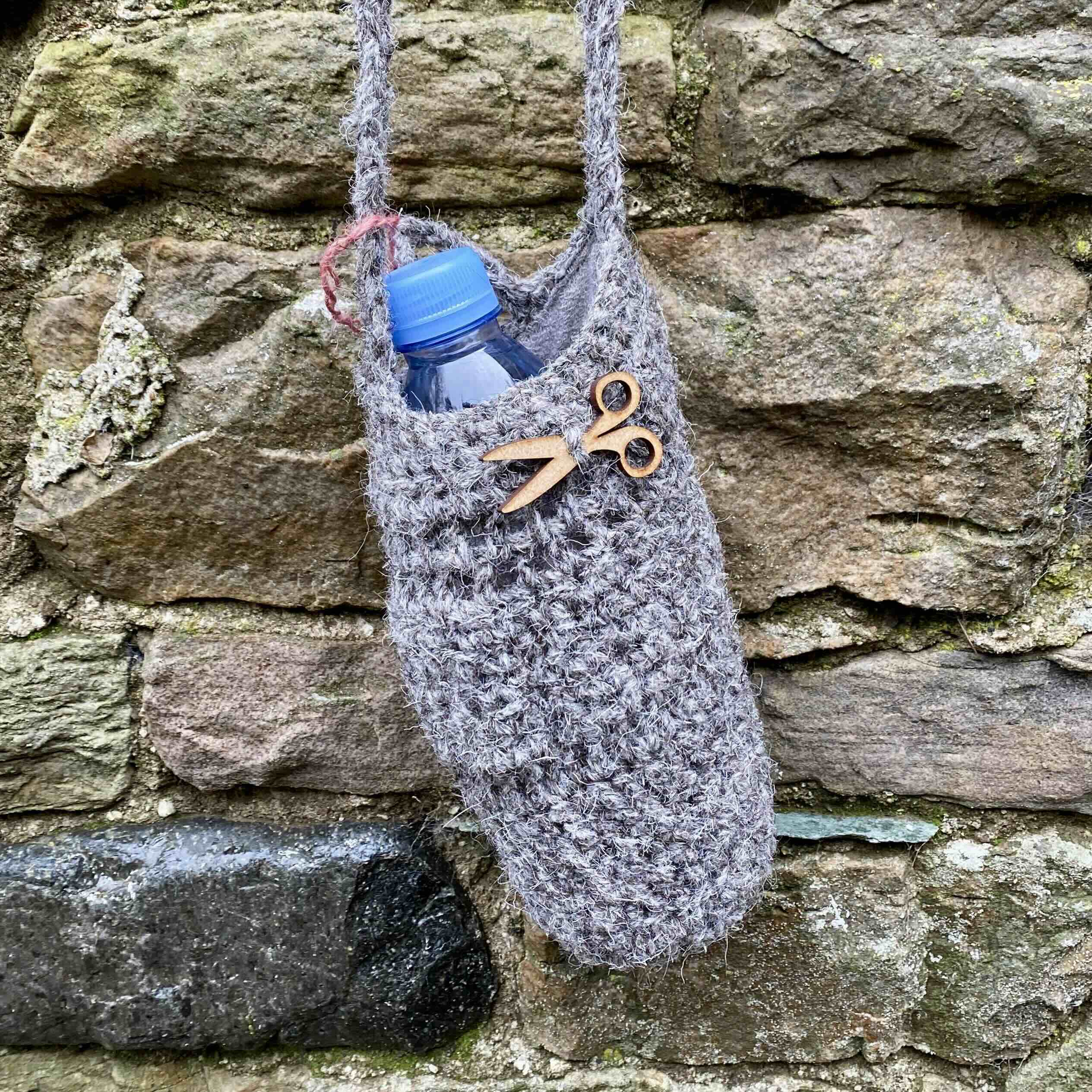Hand Crocheted Herdwick Water Bottle Holder