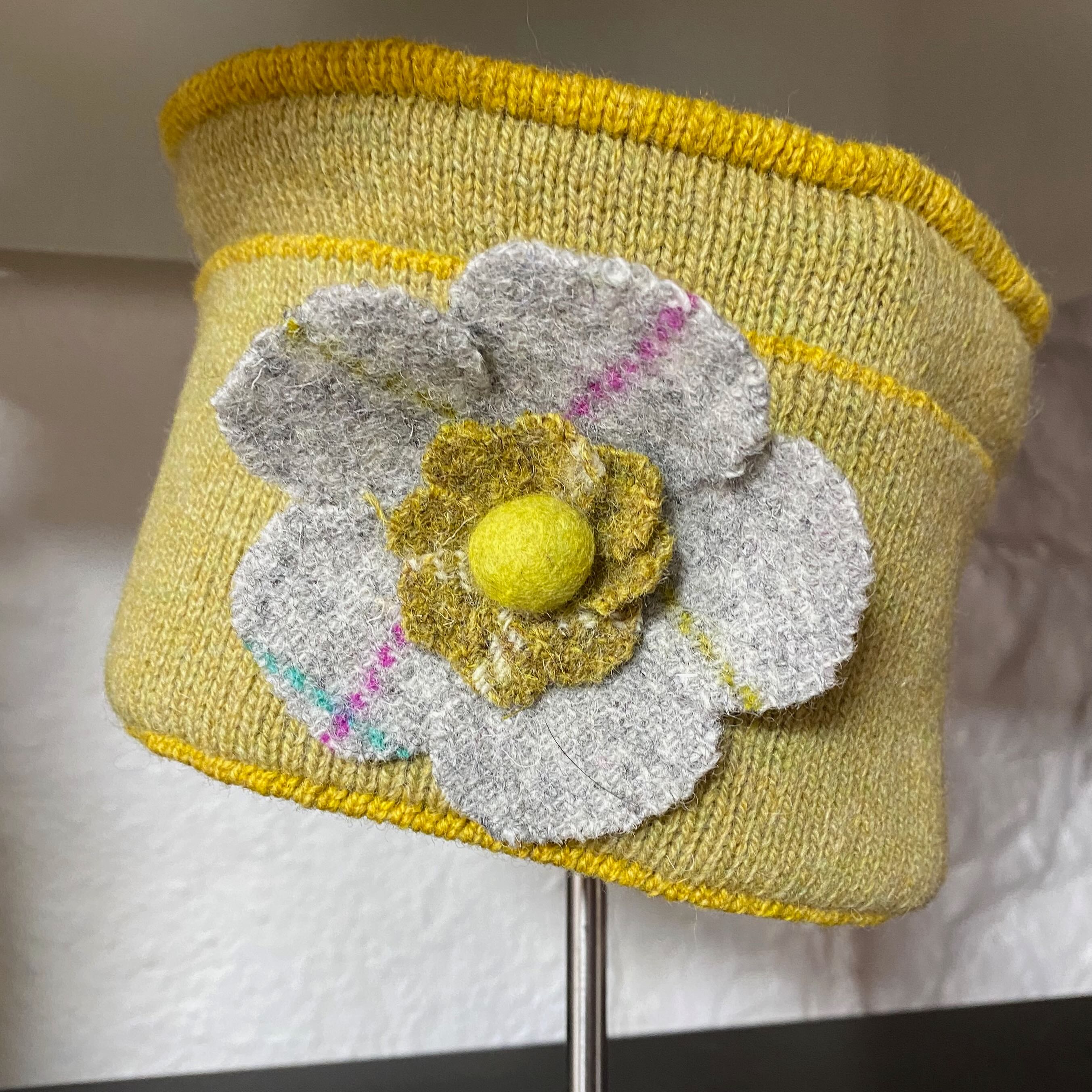 'Turn Up' Hat, with Tweed Decoration
