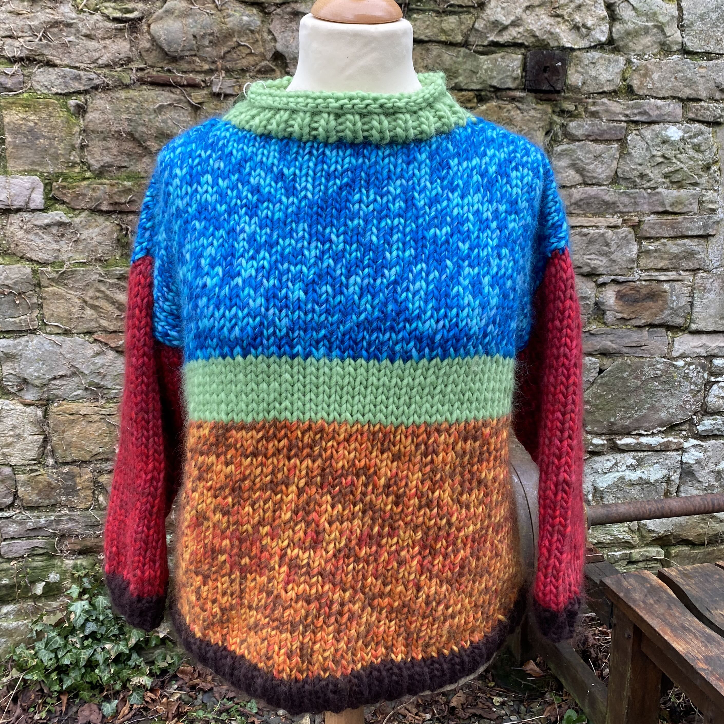 Handknitted Multicolour Sweater