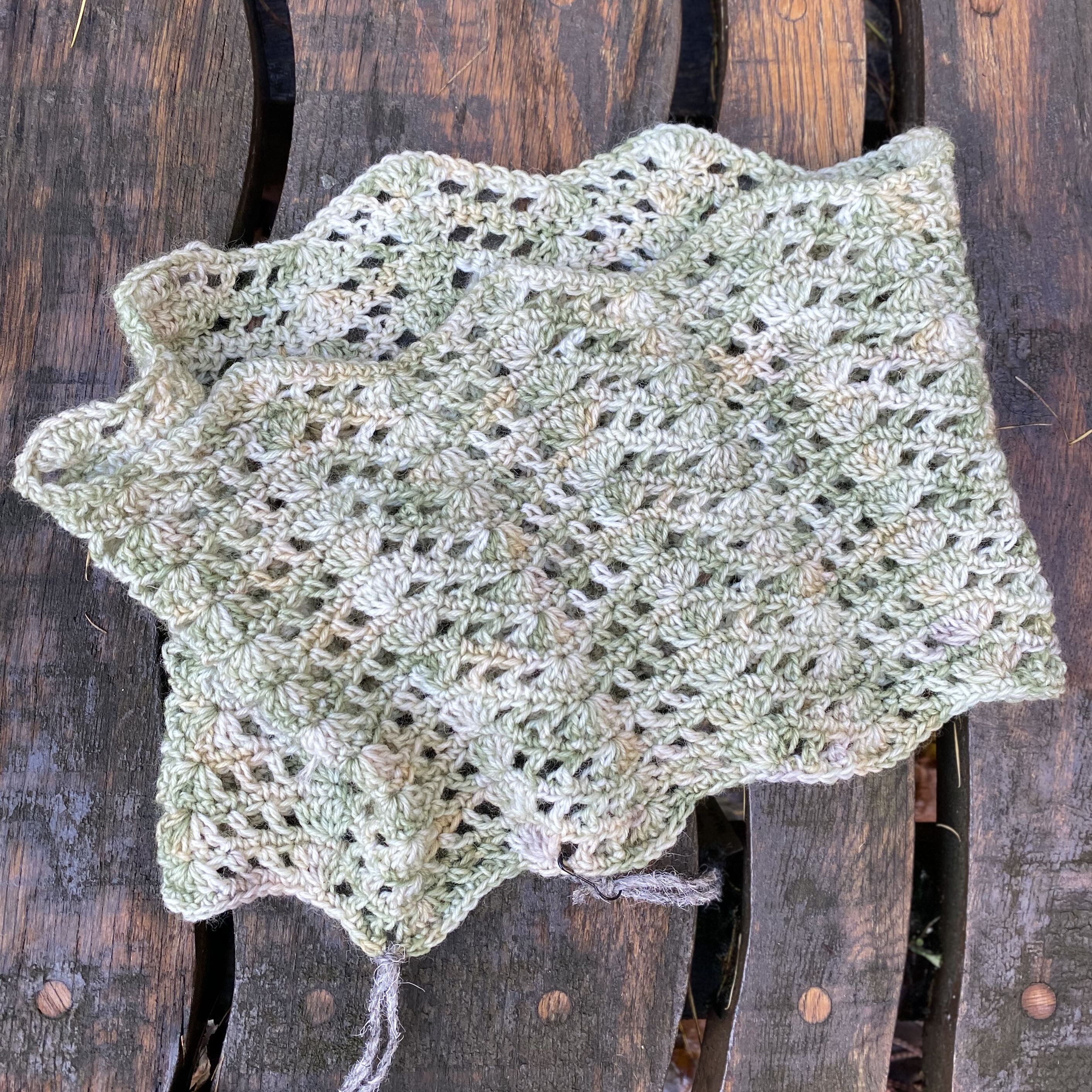 Hand Crocheted Cowl - Pale Green