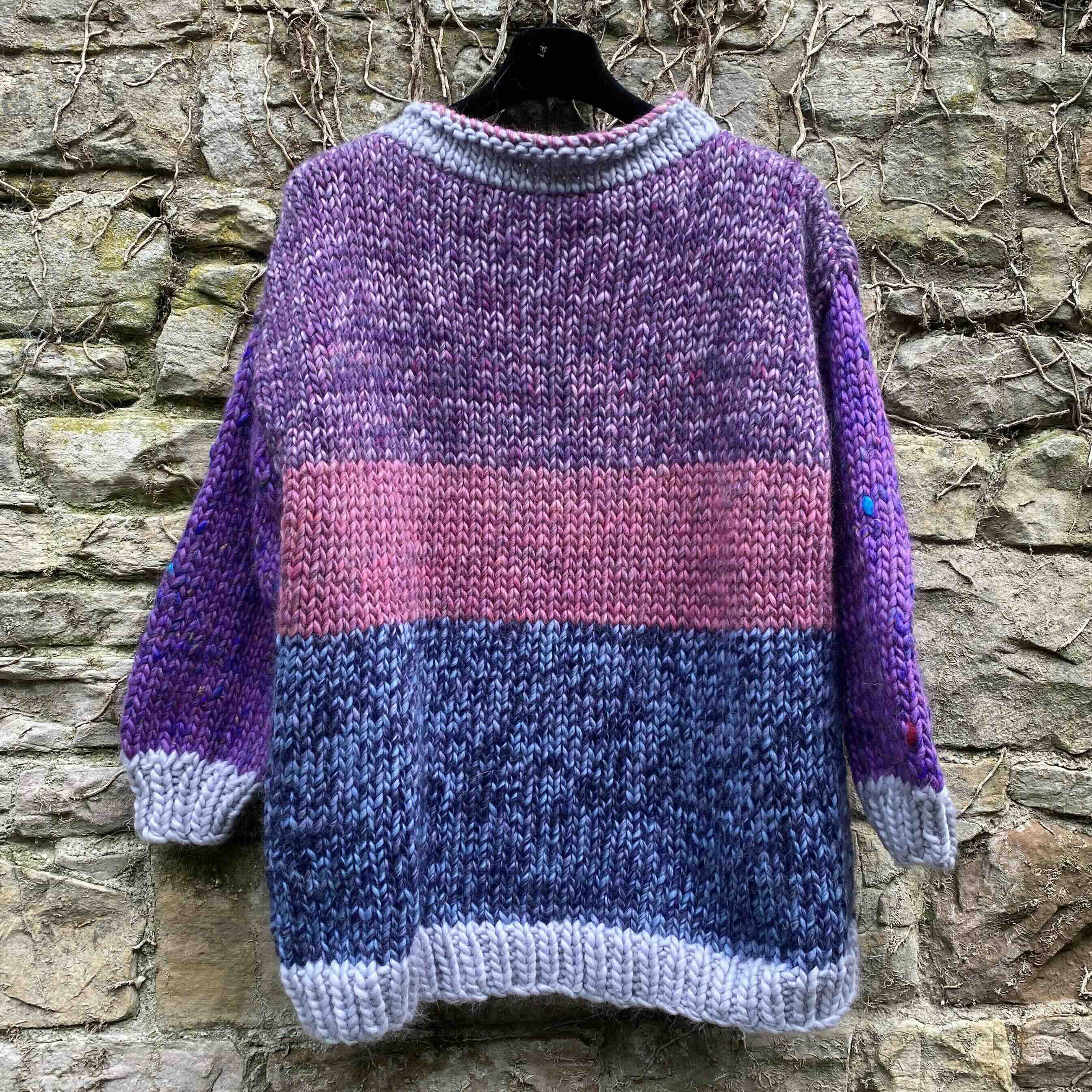 Handknitted Sweater - In Purple Tones